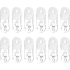 sourcing map 12 Pieces Blind Cord Weight 88.5mm Curtain Handles Plastic Pull Cord Pendant for Shutter Vertical Blinds Accessories White