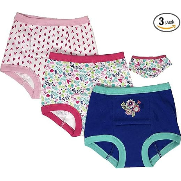 Baby Alive 3-Pack Potty Training Pants With Doll Panty Includes Success Chart and Stickers, Baby Lively, 2 years