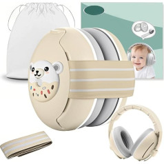 2-in-1 Gehörschutz Baby Kopfhörer, Neugeboren Ohrenschützer mit Geräuschunterdrückung & Verstellbares Kopfband, Baby Kopfhörer Lärmschutz für Babys bis 48 Monate