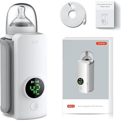 Portable Bottle Warmer on the go, Electric Bottle Warmer for On the go, Portable Bottle Warmer Baby, Mobile Bottle Warmer Baby 6000 mAh, 48h Insulation, Portable Baby Bottle Warmer