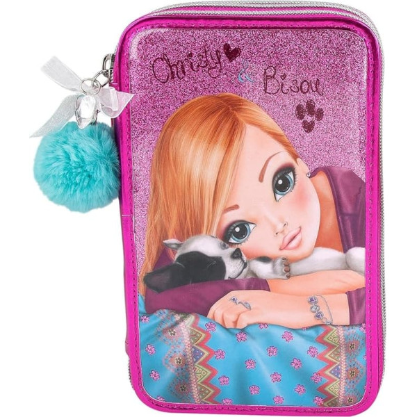 Depesche 6352 Top Model Friends Filled Pencil Case 3 Compartments Pink