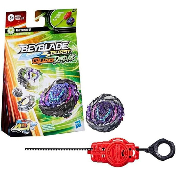 Hasbro Beyblade Burst QuadDrive Starter Pack with Roar Balkesh B7 Spinning Top (Defense/Endurance and Lance), for Children, F3338EU4, One Size