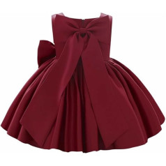 Blumenmädchen Bowknot Tutu Kleid für Kinder Baby Hochzeit Brautjungfer Geburtstagsfeier Festzug formelle Kleider Kleinkind erste Taufe Taufkleid (Red, 12-13 Years)