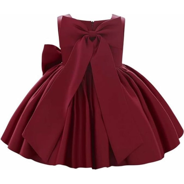 Blumenmädchen Bowknot Tutu Kleid für Kinder Baby Hochzeit Brautjungfer Geburtstagsfeier Festzug formelle Kleider Kleinkind erste Taufe Taufkleid (Red, 12-13 Years)