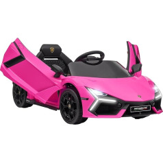 AIYAPLAY Children's Electric Car 12 V Children's Car with 2.4G Remote Control, Electric Vehicle with LED Light, USB/MP3 Connection, Double Door, Spring-Loaded Wheels, 3-5 km/h, for Children 3-5 Years,