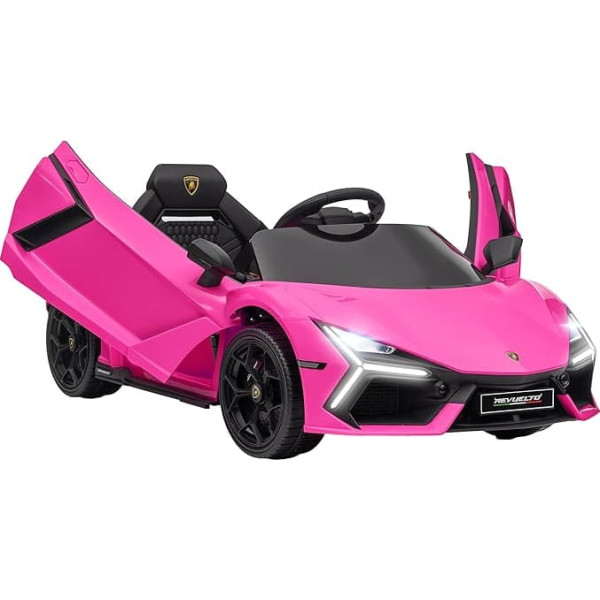 AIYAPLAY Children's Electric Car 12 V Children's Car with 2.4G Remote Control, Electric Vehicle with LED Light, USB/MP3 Connection, Double Door, Spring-Loaded Wheels, 3-5 km/h, for Children 3-5 Years,