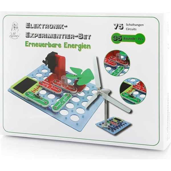 BLS 203-00303 Electronics Experiment Set Renewable Energies 35 Components 75 Circuits for Children from 8 Years