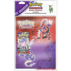 Pokémon - Scarlet and Purple - Temporelle Forces (EV05): Portfolio Set + 1 Booster - Random Model - Trading Cards - Trading Card Accessories - Ages 6+