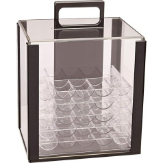 Brybelly 10 Clear Acrylic Poker Chip Trays | Holds Standard Size Chips | 10 Trays Total, Each Holds 100 Chips