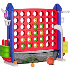 Riesiges 10,2 cm große Reihe, Jumbo-Spiel mit Basketballkorb, für drinnen und draußen, Familien-Verbindungsspiel für Kinder und Erwachsene
