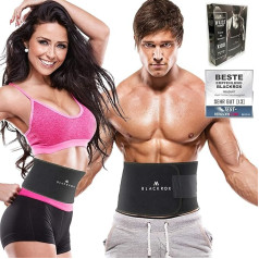 BLACKROX Trimm Your Waist Fitness Belt Comparison Winner Women and Men, Sweat Belt for Fat Burning, Premium Fitness Belt, Adjustable Sauna Slimming Belt for Weight Loss