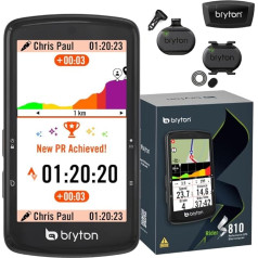 Bryton Rider S810 GPS Bike Computer with 3.5 Inch Colour Touch Screen, 50 Hours Battery Life, Offline Europe Map, Navigation with Turn Notes, Waterproof, ANT+/BLE Connectivity