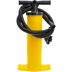 Two-Way Manual Air Pump - Hand Pump with High Capacity, Lightweight Portable Air Blower, 4L Yellow Wear-resistant Hand Pump with Multiple Nozzles for Raft, Inflatable Mattresses, Pool Toys