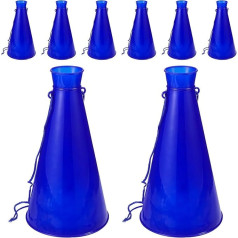 8 Stück Pack Sport Megafon aus Kunststoff Laute Fan Hupe für Fußballstadien Cheerleading Blaues Lärminstrument für Sportspiele Party