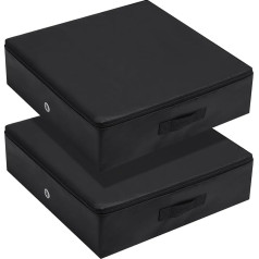 Crash Pad for Weight Lifting Black Silencer Weight Lifting Drop Pads with PVC Leather Cover Barbell Deadlift Mat 20x20x6 Inch for Climbing Sports Supplies 2 Pack