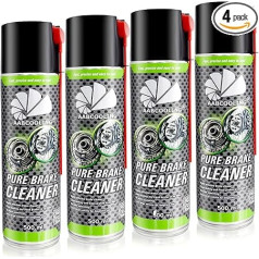 AABCOOLING Brake Cleaner Bicycle 4 x 500 ml - Spray for Disc Brakes, Chain Cleaner, Strong Degreasing, Residue-Free, Safe Cleaning of Rotor, Pads, Calipers, for MTB, E-bike, Road Bike