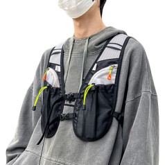 Running Hydration Vest, Portable Outdoor Kit, 11.81 x 18.5 inches, Reflective Design, Organiser Bag, Multiple Pockets Set for Trekking, Camping, Cycling, Mountain, Sports Activity