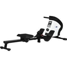 SPORTNOW Aosom.de x FFHandball Foldable Exercise Bike Quiet Magnetic Brake 8 Magnetic Resistance Levels LCD Multifunctional Display Steel Black White