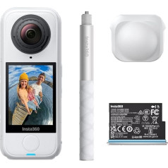 Insta360 X4 Air Starter Bundle Polar White - 165g Lightweight 8K 360° Camera, Invisible Selfie Stick, Interchangeable Lenses, Record & Then Align, Integrated Wind Protection, FlowState Stabilization