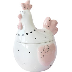 Ceramic Jar with Lid - Large Chicken Shaped Storage Box with Lid Container for Coffee Ceramic - for Eggs, Candies, Jewelry, Snacks, Kitchen, Countertop, Liv