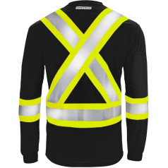 JORESTECH Reflektierendes Langarm-Shirt mit X-Rücken für hohe Sichtbarkeit, ANSI- und CSA-konform
