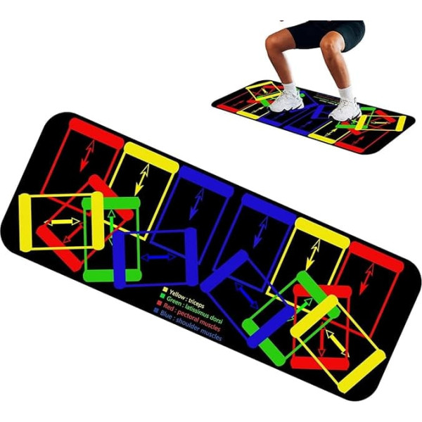 Push Up Mat, Push Up Mat, PU Up Mat for Up Guide, Multifunctional Training Equipment, Lifting Pad, Fitness Equipment