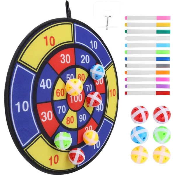 Children's Chessboard Game Dartboard Target Puzzle Toy Slimeball Lint Dartboard Set Lightweight Outdoor Educational Entertainment Gift for Children Colourful Durable Simple