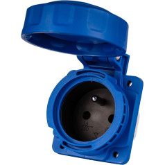 Paneļa kontaktligzda 2P+Z, 16A, 230 VAC, IP68