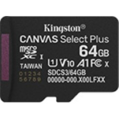 Microsd atmiņas karte 64gb canvas select+ g3 150mb/s