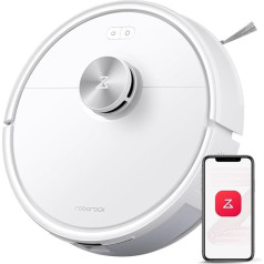 roborock Q7 M5 Robot Vacuum Cleaner with Wiping Function, 10,000 Pa Strong Suction Power, Dual Anti-Tangle System, 150 min Running Time, LiDAR Navigation, Vacuum Cleaner Robot for Carpet, Pet Hair, App Control (White)