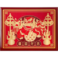 2026 Three Heavenly Guardians Sign, Chi Lin Pi Yao Fu Dog for Three Kills, Ksitigarbha Implements Feng Shui Wall Decor, North Placement Guide