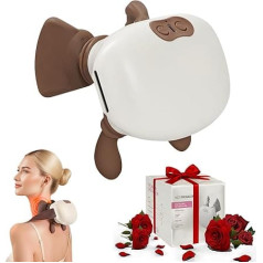 Neck Massager, Back Massager Massage Master with 3 Massage Levels, 2 Temperature Levels, Massager with Heat for Back Shoulder, for Women Men, Relax Your Muscles White