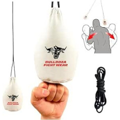Bull Doza Slip Bag - Self-Filling Punch Bag Defensive Reaction Training Bag with 2 m Hanging Rope (Not for Boxing) - White