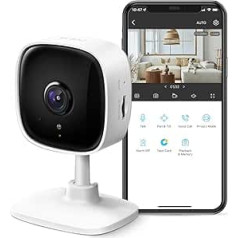 TP-Link Tapo 2K Indoor Security Camera for Baby, Dog with Motion Detection, 2-Way Audio Siren, Night Vision, Cloud and SD Card Storage (up to 256GB), Works with Alexa and