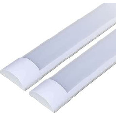 Set - Light Strip, 150 cm, 50 W, 6000 Lumen, Cool White 6500 K, IP20, 120 lm/W, Tube Lamp, Longfield Light, Cellar Light, No Flickering, Indoor Mounting (Pack of 2)