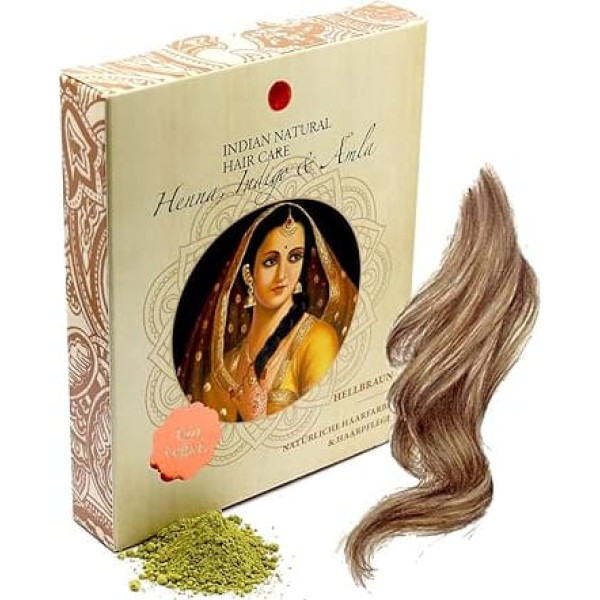 Henna, Indigo & Amla - Light Brown - Natural Hair Colour & Hair Care - Powder - 200 g
