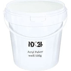 ND24 Acrylic Powder for Nails White 500 g - Fine Acrylic Nail Powder in Studio Quality for Acrylic Nails - Perfect for Professional Applications as Acrylic Powder and as an Addition to Acrylic Nails