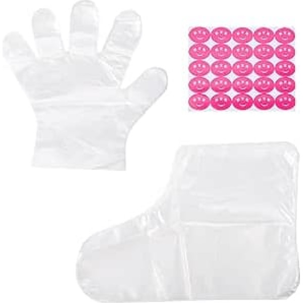 Mikikit Portable Exfoliating Gloves Foot Masks Pack of 200 Breathable Material Disposable Foot and Hand Care for Household and Pedicure Random Style