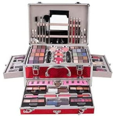 Make-Up Case, Multifunctional Make-Up Cosmetic Makeup Set with Lip Gloss, Eyeshadow, Blush Rouge, Pressed Powder - Makeup Set Case Box for Face, Eyebrow, Eyes and Lips #3