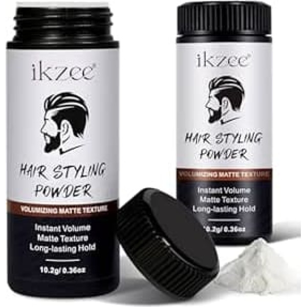 Hair Styling Texturising Pu-lver, Ha-ar Texture Powder for Men, Strong Durable Hold & Natural Matte Finish Hair Volumiser & Styling Powder for All Day & All Hair Types (2 x 10 g)