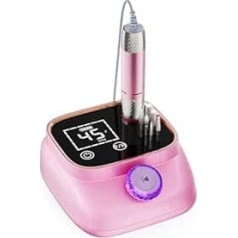 Professional 45000 RPM Electric Nail Cutter, Portable Nail File, Cutter Nails, Nail Drill, Pedicure, Acrylic Nail Gel Polishing Removal, Suitable for Salons and Families, Pink