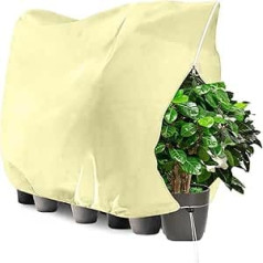 Winter Protection for Plants, 240 x 200 cm, Winter Protection for Pot Plants, Plant Protection, Winter, Winter Protection Plants Outdoor, Winter Tent Plants with Zip Drawstring, Reusable