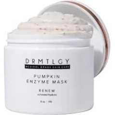 DRMTLGY Pumpkin Enzyme Face Mask with Jojoba Beads. Gentle Pumpkin Exfoliating Face Mask for Dullness, Uneven Skin Tone, Fine Lines and Wrinkles. 5.5 oz