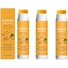 Turmeric Lemon Lip Balm, a natural exfoliating and moisturising lip balm, provides long-lasting moisture for dry, cracked and dull lips.