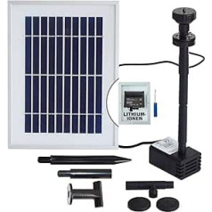 Solar Pond Pump Set Garden Pond Solar Fountain with Sturdy Aluminium Frame Instant Start Automatic Ideal for Pond Solar Set Oasis 200-3