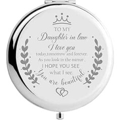 Soulpetals Daughter in Law Compact Mirror Gift from Mother in Law Wedding Anniversary Birthday