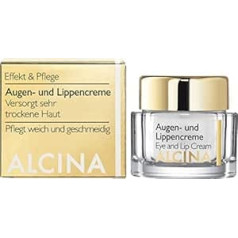 ALCINA Eye and Lip Cream - 3 x 15 ml - Effect & Care - Intensive Lip Care and Eye Care - For Extremely Dry Skin on Eyes and Lips