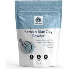 Serbian Blue Clay Powder for Face Masks, Creams, Skin Tightening, Body Wraps, Scrubs and Soap Making - 227g by Hebhac Herbals