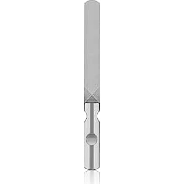 1 Packung runde Spitze Edelstahl-Nagelfeile, 4,76 Zoll (12,1 cm) Länge, 0,43 Zoll Breite, 2 verschiedene Körnungsoberflächen für verschiedene Anlässe.