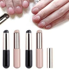 Ombré-Nagelbürste, Silikon-Nagelbürsten für Nagelkunst, DIY-Nagelkunst-Werkzeuge für Chrom-Nagelpulver, wiederverwendbare Nagelstaubbürste, tragbare Nageldesign-Pinsel für Gel-Nagellack-Farbverlauf, 4